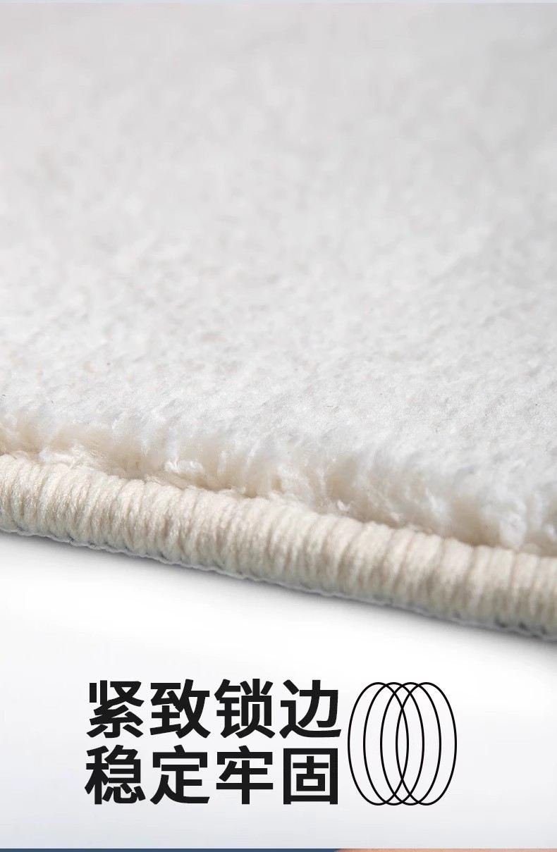 Cross-border American-style bow imitation cashmere plush home mat soft absorbent easy to take care of bedroom bedside mat
