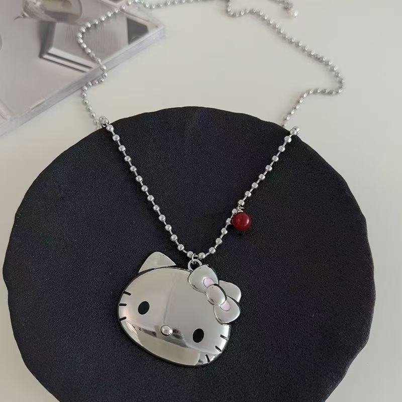 卡通猫咪合金吊坠项链可爱百搭锁骨链女式饰品|undefined