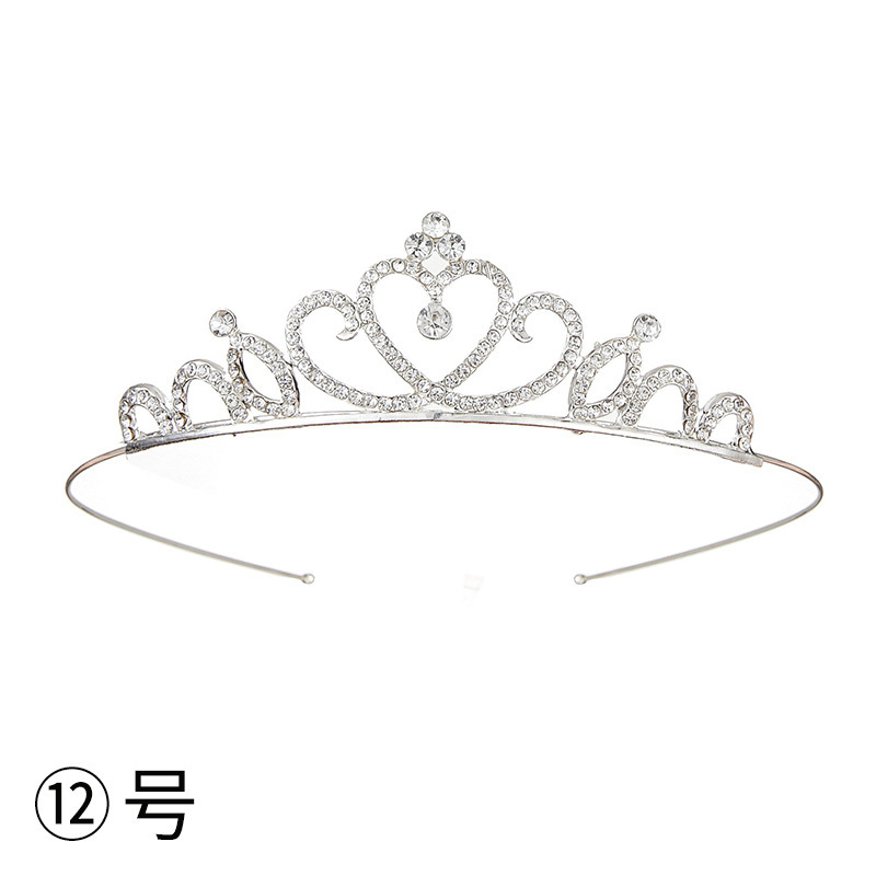 Diadema con Corona de Princesa Infantil de Metal Galvanizado para Cumpleaños y Fiestas image 19