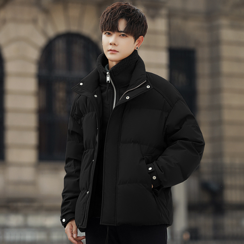【Special Offer】Men's down Jacket 2025 New Winter Thickened Faux Two-Piece Lamb Wool Fur Integrated Parka Short