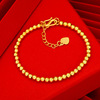 Ms. 4mm diamond -shaped closed mouth bump women matte sand spray women's fine bracelet gold plating bracelet live broadcast