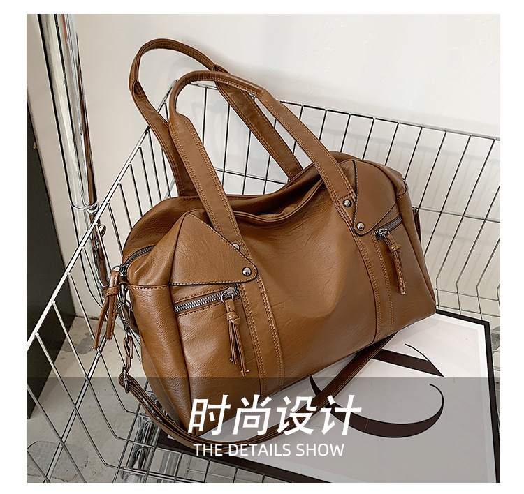 European and American cross-border fashion women's bag 2024 Spring new women's handbag, single-shoulder crossbody bag, simple tote bag undefined