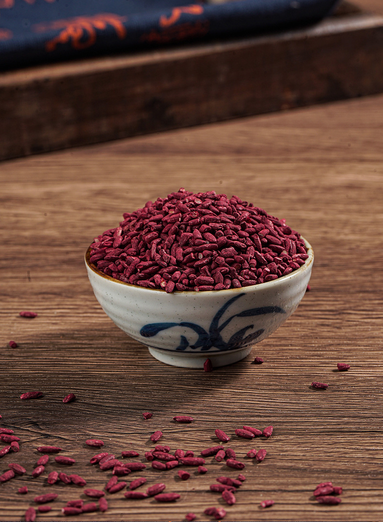 Red Yeast Rice Hong Qu Mi 500g Dried Culinary Grain for Congee Cooking and Traditional Use in use