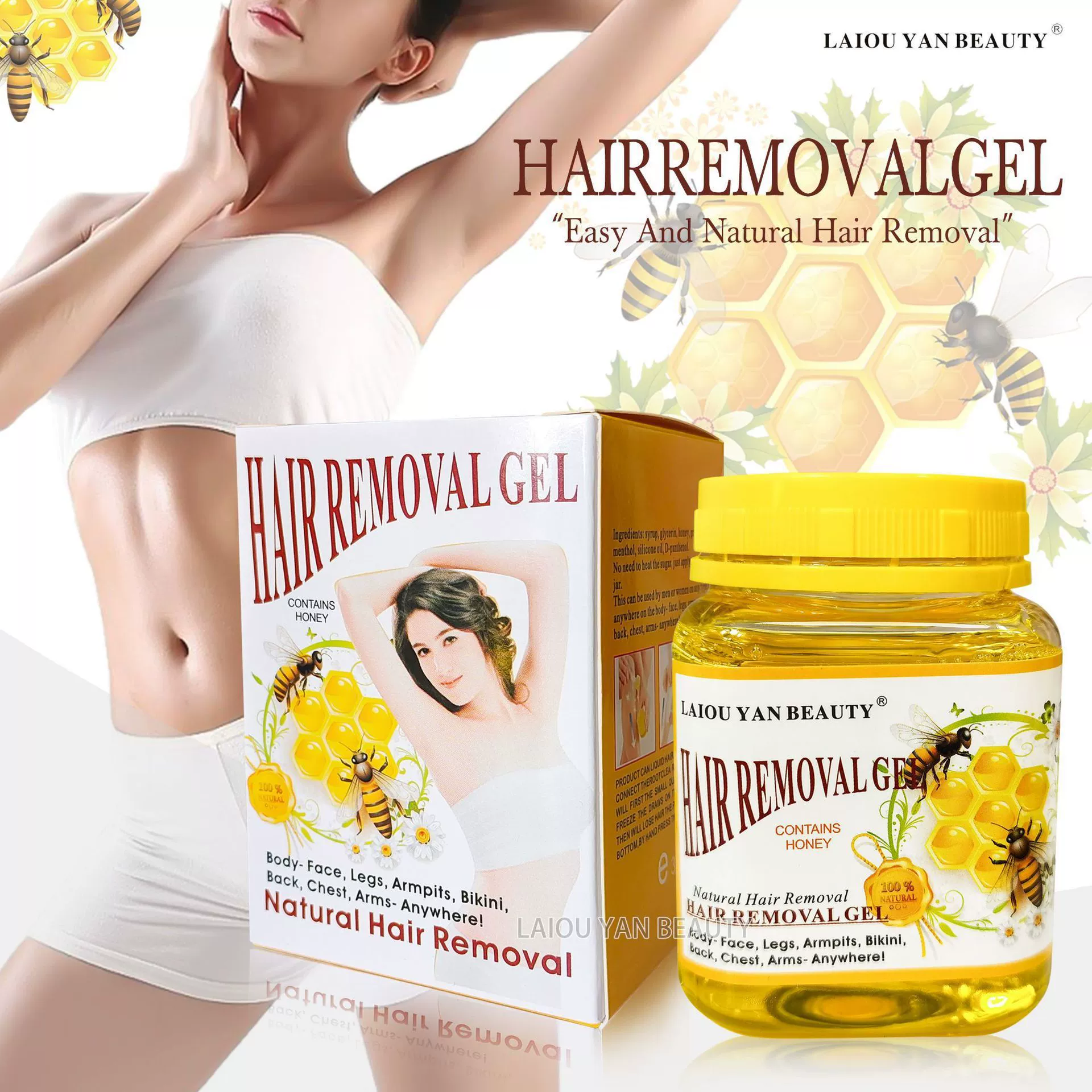Трансграничная Внешняя торговля воск для очищения кожи на водной основе нежная Успокаивающая очистка подмышек руки удаление волос всего тела партия пчелиного воска
