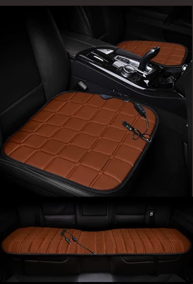 Cushion, Car Heated Seat Multi-function pad - driving-exit-with-right-hand-built-in-temperature-control-square-cushion-without-backrest-single-seat-coffee