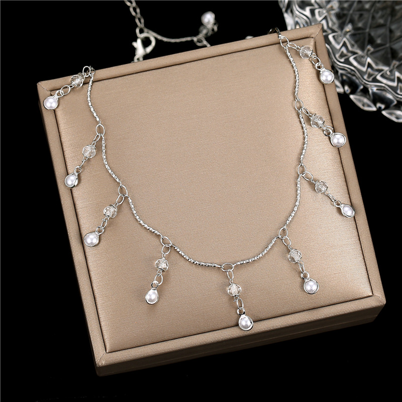 Fashion Heart Shape Flower Alloy Copper Plating Inlay Artificial Gemstones Necklace 1 Piece