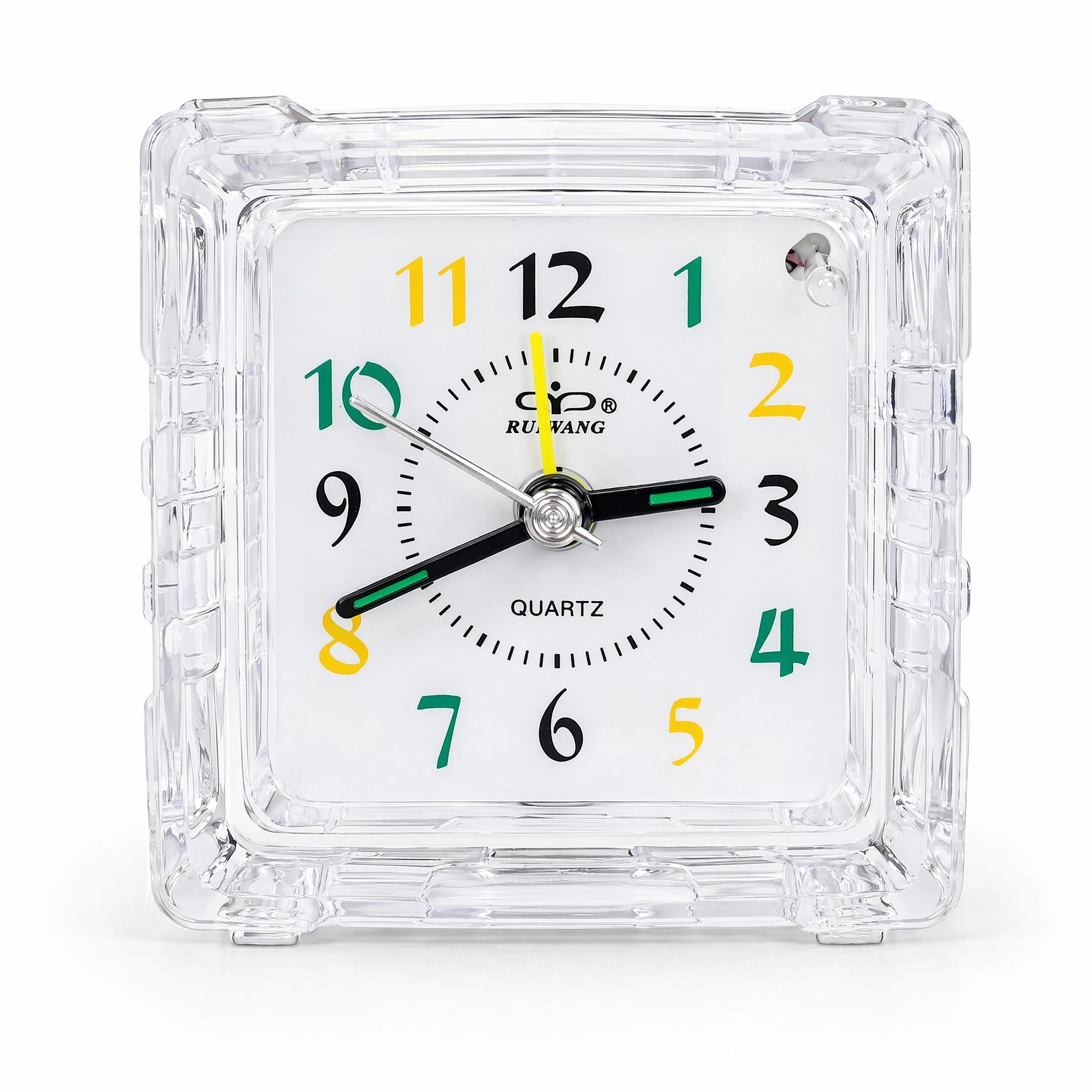 Reloj despertador electrónico simple y transparente Reloj creativo de color caramelo para niños Dormitorio de estudiante Reloj pequeño de gran tamaño al por mayor