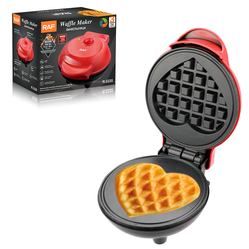 RAF Avrupa Standardı Sınır Ötesi Ev Çift Taraflı Isıtma Kum Çok Fonksiyonlu Tost Ekmeği Love Edition Waffle_voghion.com
