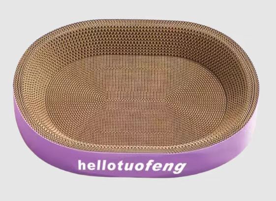 보라색 넓은 가장자리 B 플루트 타원형