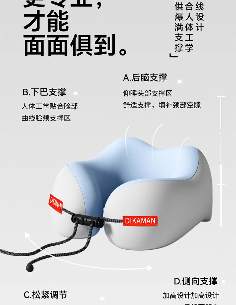 New Cross-Border Memory Foam Neck Pillow Wholesale Nap Neck Pillow U-Shaped Pillow Long-Distance Travel Airplane Portable Sleeping Pillow