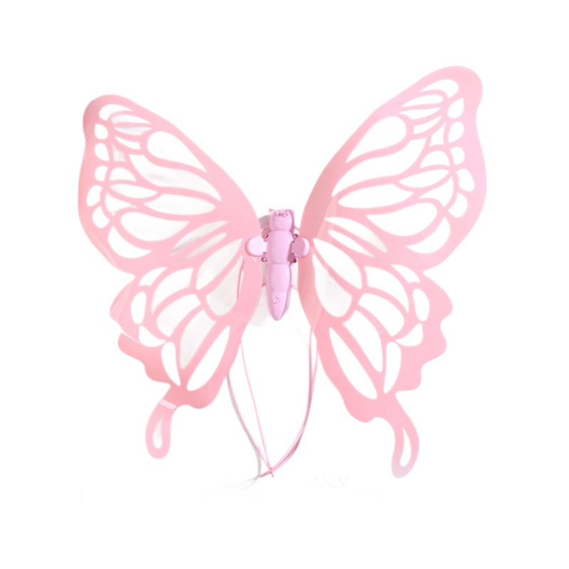 Niños luminosos mariposa alas espaldas juguetes de cumpleaños regalos de alas elfos se moverán vestido de niña
