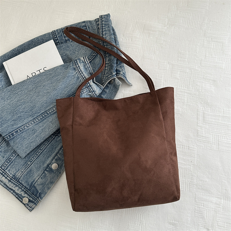 Bolsas retro de gran capacidad para mujeres 2024 nuevo otoño e invierno bolsa de compras ocio de hombro de dibujos animados para trabajar bolsa de viaje