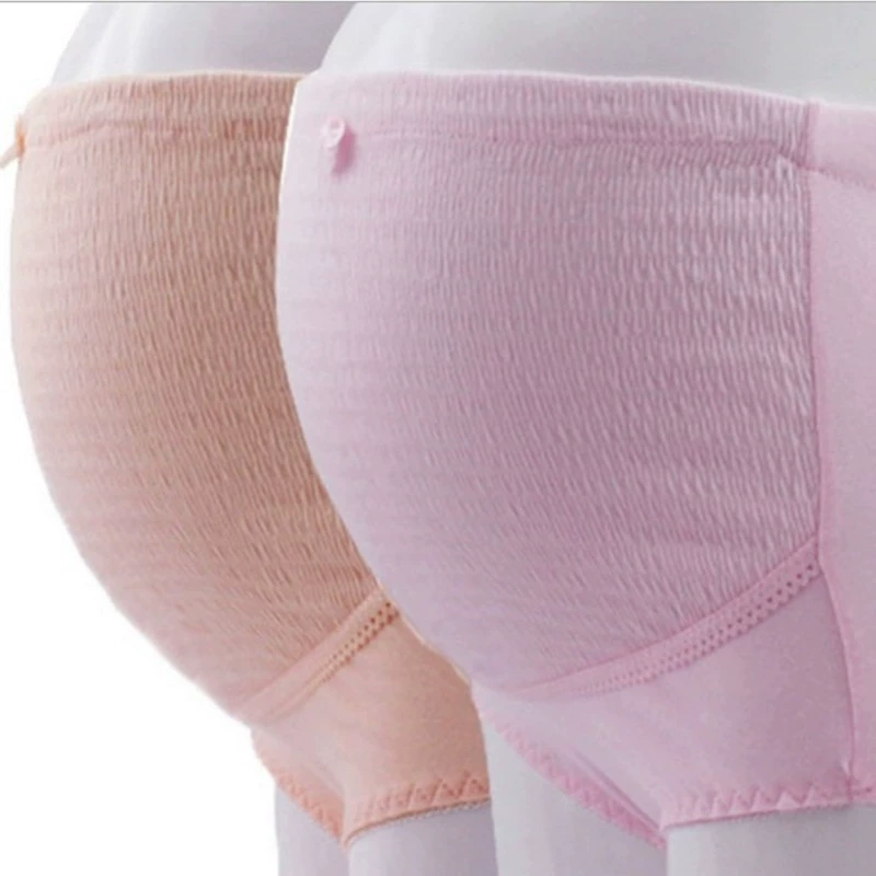 Нижнее белье больших размеров для беременных, Однотонные трусы с высокой талией, поддерживающие живот, шорты, морщинистые Брюки для беременных, хлопок