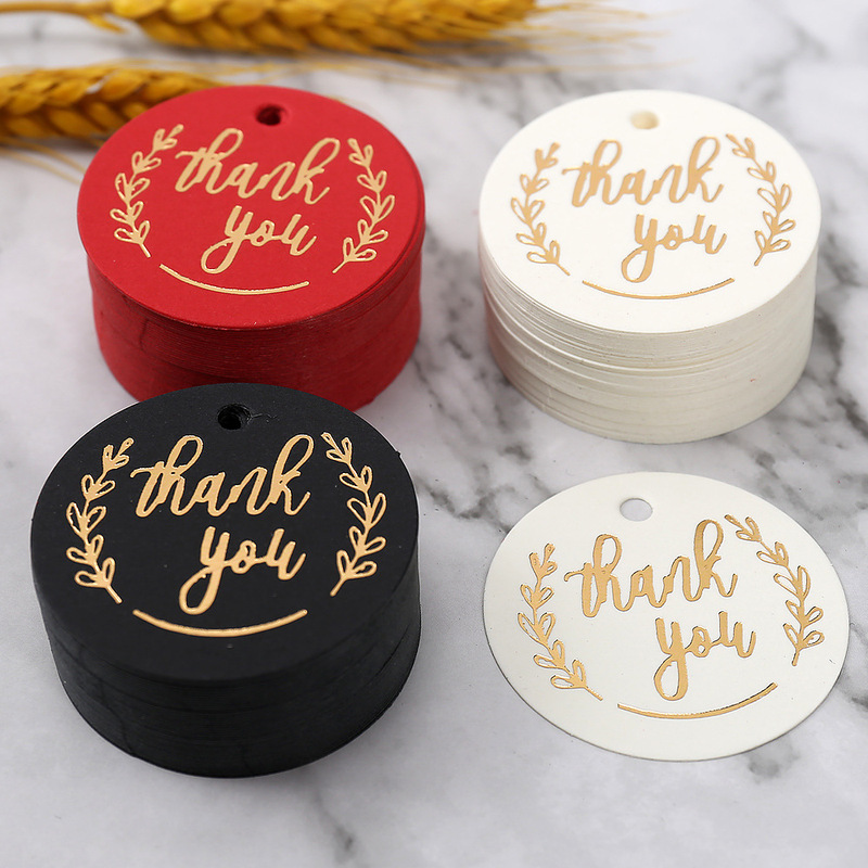 Thank you bronzing tag thankyou card label 2022 cross-border new gift thank-you card companion gift listing