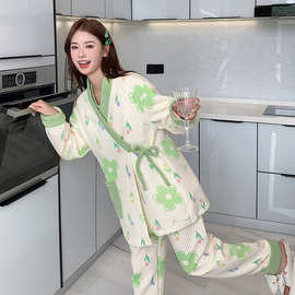 秋冬季空气棉夹层月子服孕妇哺乳衣喂奶出院服套装孕产妇保暖
