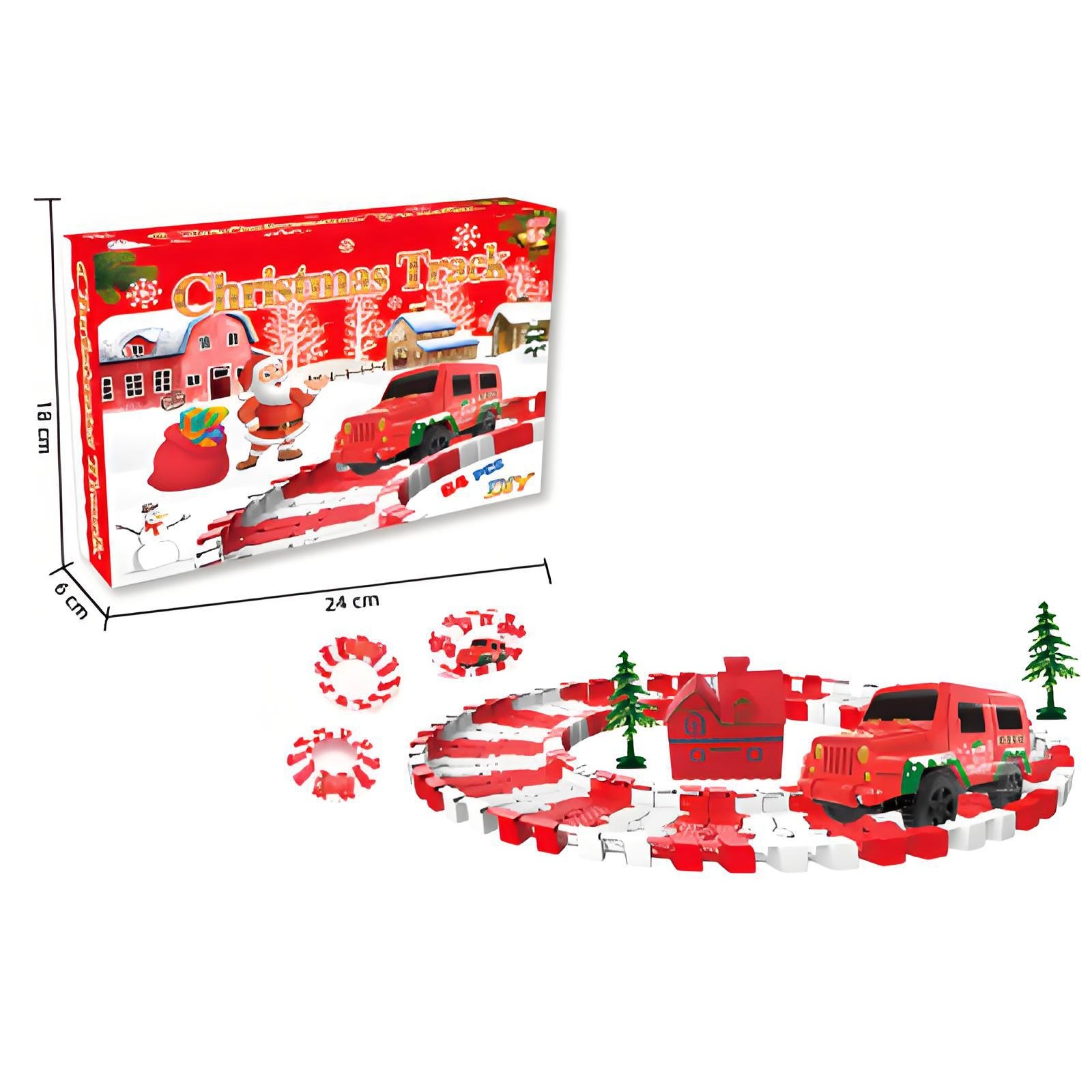 Amazon Niños Mini Electric Old Tracks Tren de Navidad Montaña rusa de luces Mini Carro de Navidad