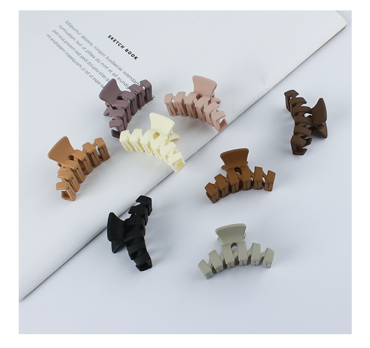 Simple Style Solid Color Arylic Stoving Varnish Hair Claws 1 Piece display picture 1