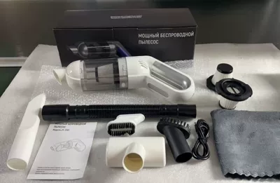 Tozsoranlar – Suction, Small Car Vacuum Cleaner - zy-3701-white-russian-customized-version-2-additional-filters-1-brush-1-towel