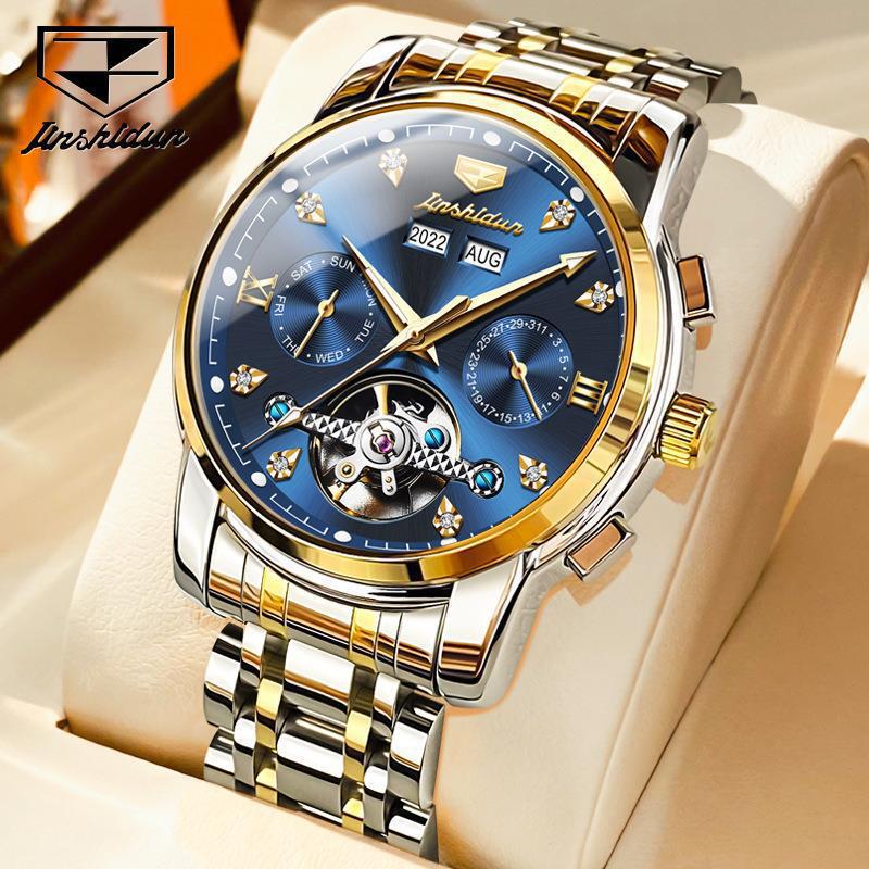 Wave ­ Qin Watch Swiss Genuine Men's Waterproof Couple Watch Fully Automatic Mechanical Watch Luminous Fashion Casual Watch