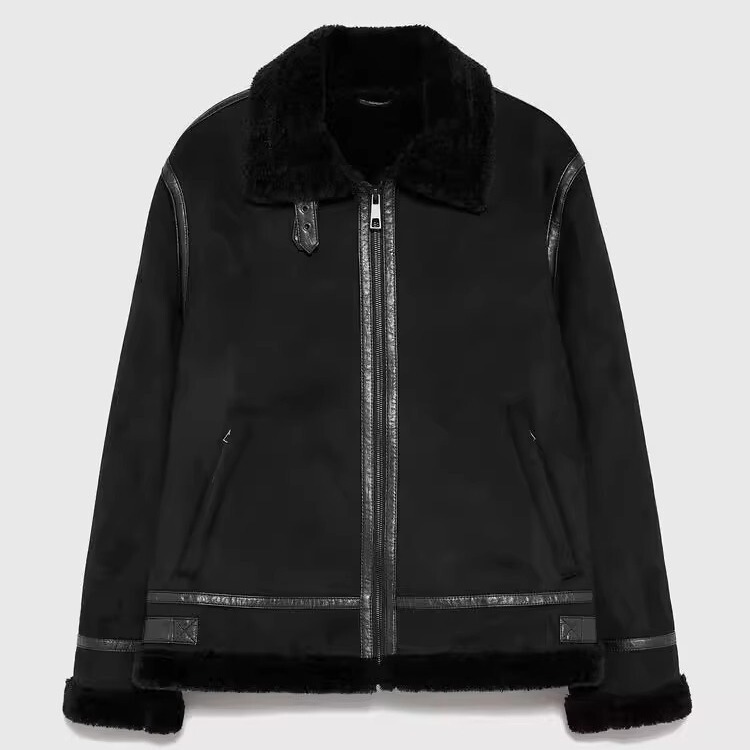 Taop&Za New Autumn and Winter Men's Suede Outwear Fur One-Piece Lamb Wool Outwear Taop&Za New Autumn and Winter Men's Suede Outwear Fur One-Piece Lamb Wool Outwear