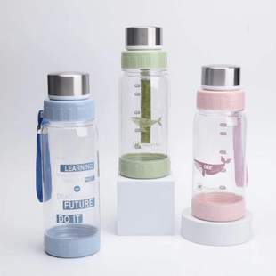 Summer new space cup plastic water cup with portable belt filter drop resistant high temperature resistant student sports water cup