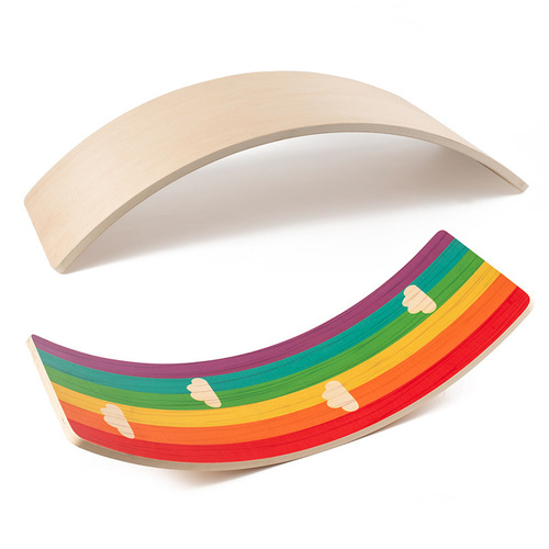 Factory direct supply of children's fun sensory training equipment indoor home seesaw bending board smart board balance board