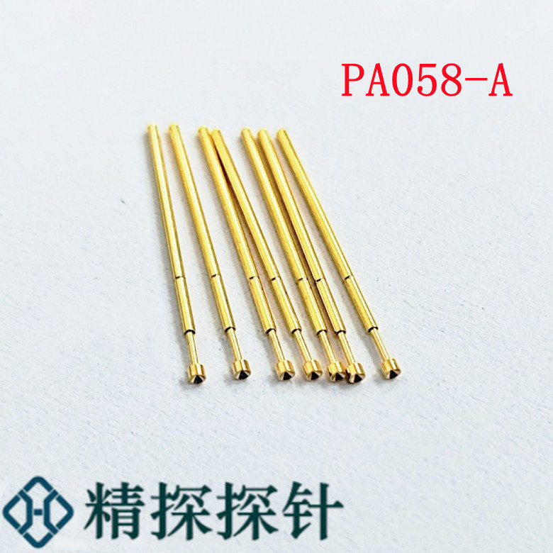 精探探针 测试针PA058-A2 镀金凹头头部0.80mm 弹簧针总长15.60mm