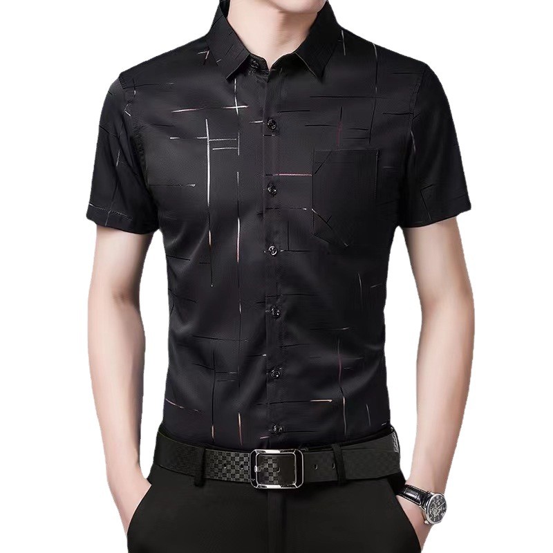 Ziyuan ropa de verano de los hombres de color sólido Tencel HIELO de algodón de manga corta de gama alta camiseta de diamantes de imitación bordado de los hombres de manga corta