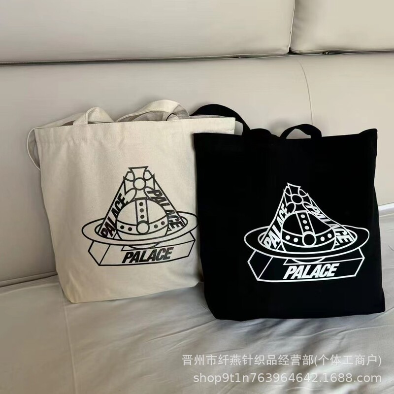 Fashionable Printed Canvas Bag for Women, Eco-Friendly Shopping Tote Bag, Large Capacity Open-Top Canvas Bag Wholesale