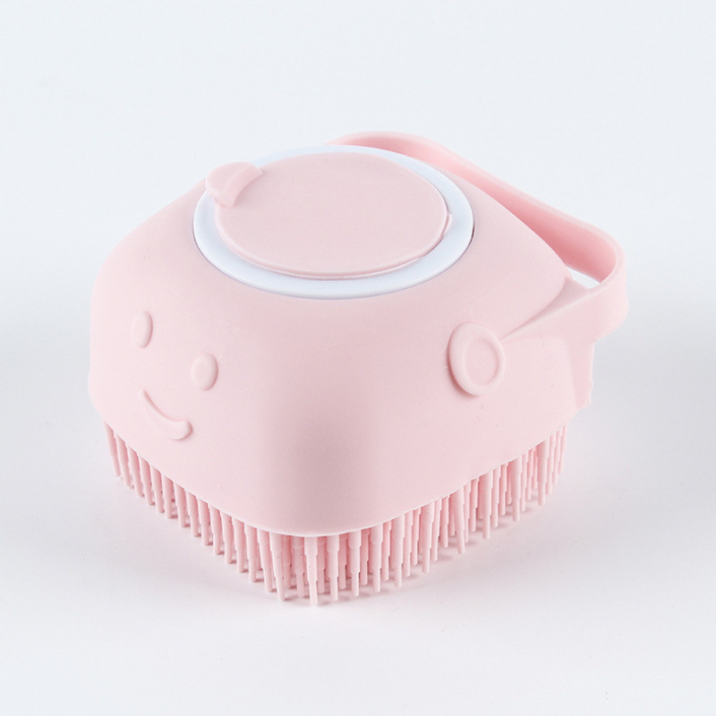 Cepillo de masaje de silicona para perros Las mascotas se pueden instalar con gel de ducha, frotamiento, baño, artefacto de baño, cepillo suave para el cabello