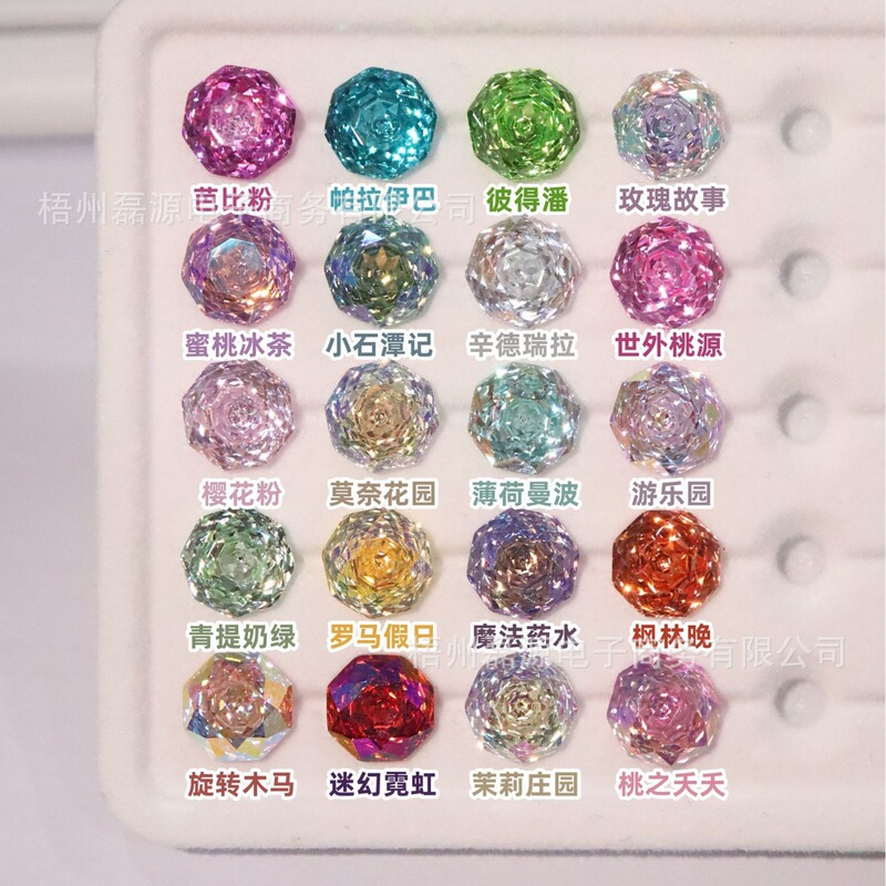 8mm Millennium Rose Cut Octagon Coated Zircon Bare Stone Accessories Supply Nail Art Machinable Earrings Free Shipping