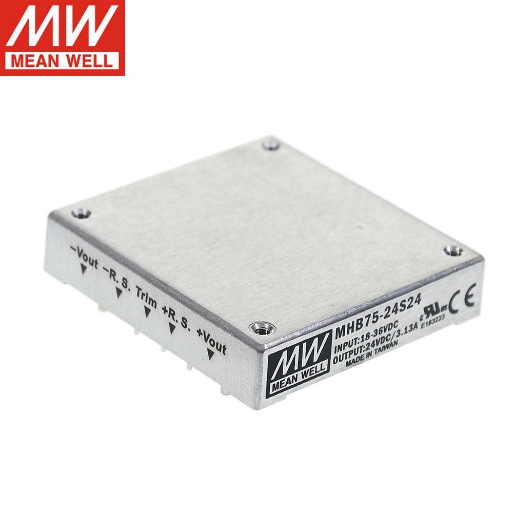 台湾明纬MHB75-12S05/24S05/48S05转换器05V12V24V稳压单组输出