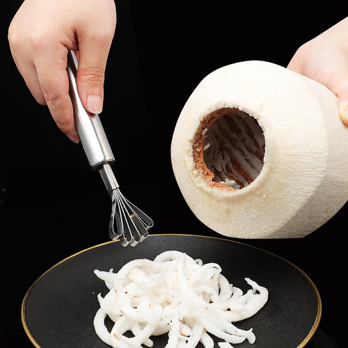 Stainless steel coconut grater, coconut meat miracle tool, coconut scale grater, multi-functional meat grater, kitchen small tool