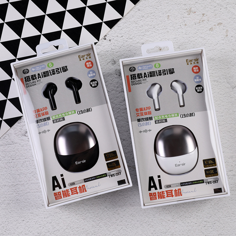 Ai Smart Tws Bluetooth Ai Multi-Voice Translation Version 6.0 Wireless Bluetooth Headset Tws-257