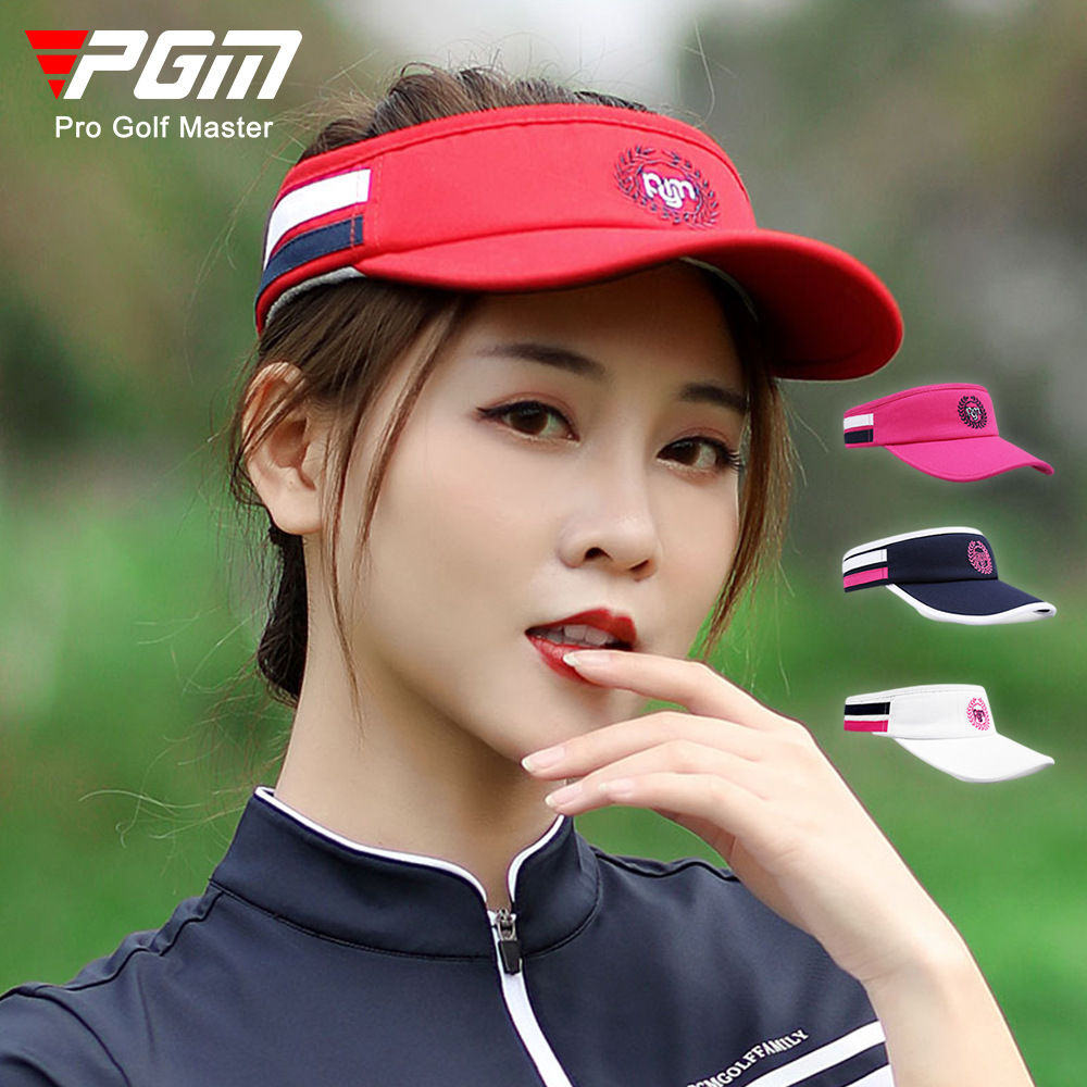 Mũ golf không đỉnh nữ PGM – Mũ che nắng thể thao thoáng khí — MZ017 màu trắng, MZ017 đỏ hoa hồng, MZ017 Màu Đỏ, MZ017 màu xanh hải quân
