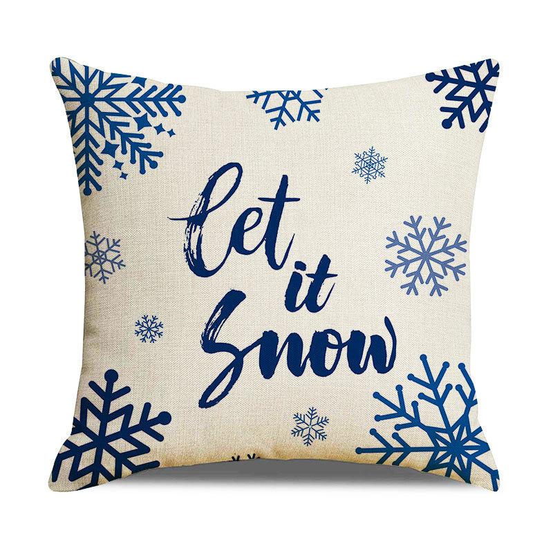 Nuevo lino transfronterizo de Navidad abraza almohada casera Santa Alce almohada sofá cubierta al por mayor