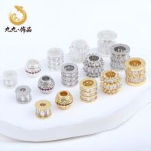 18K����ɫ΢��ʯ���··ͨ�D�\��僽��Ʒdiyɢ�������