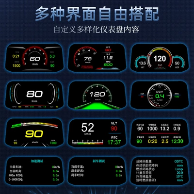 Vehicle HUD Car obd2 speed GPS