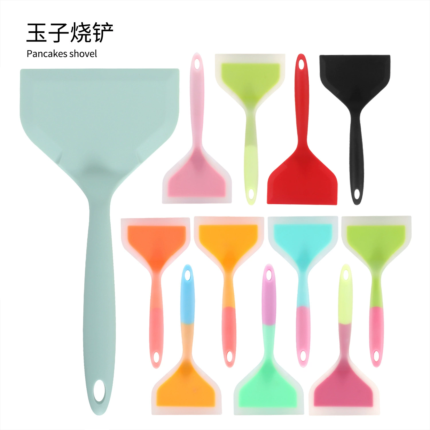 Spot Jade -roasted silicone spatula wide -mouth pizza steak non -stick pot silicone spatula panca cake silicone shovel