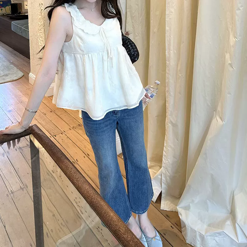 做货中微喇神裤四季可穿超弹收腰牛仔裤休闲修身显瘦微喇九分裤女