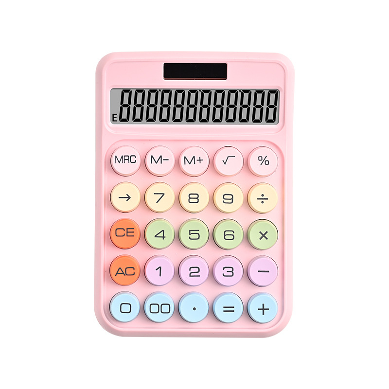 Calculadora de dopamina multifuncional de alto valor facial computadora de color caramelo 12 bits calculadora de oficina al por mayor