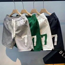 夏季男士薄款宽松短裤网红同款刺绣休闲运动五分裤弹力百搭沙滩裤