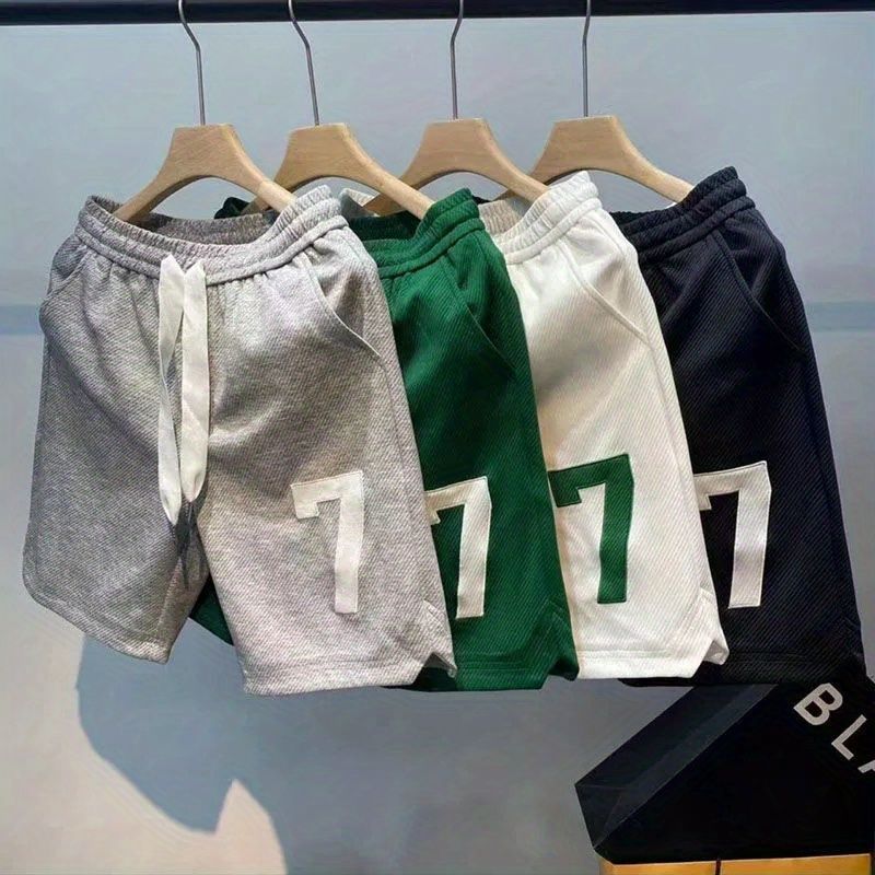 夏季男士薄款宽松短裤网红同款刺绣休闲运动五分裤弹力百搭沙滩裤