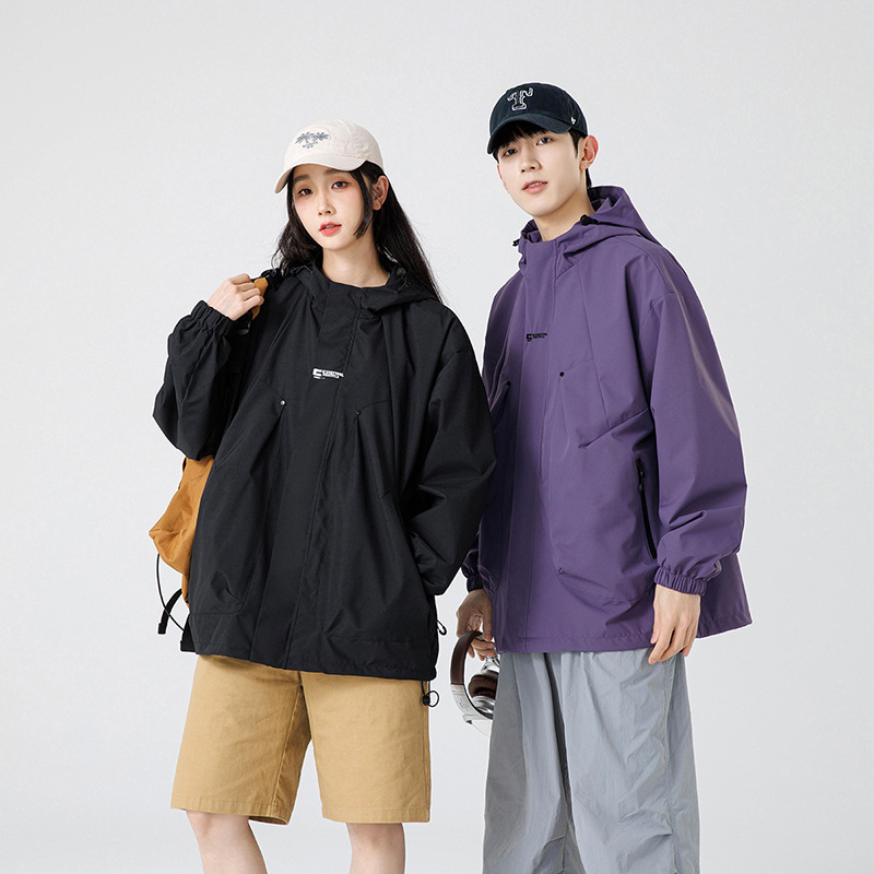 Couple Style Spring Autumn Jacket Thin Women Waterproof Trench Coat Outdoor Windbreaker Men_voghion.com