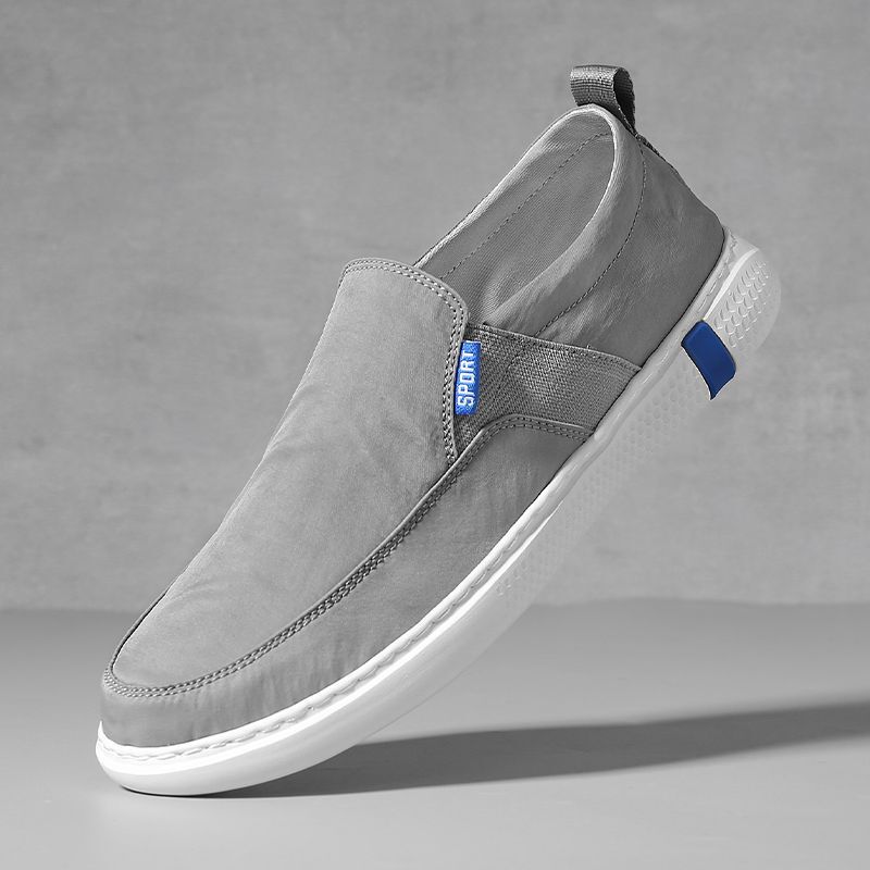 Beijianglang Summer Umbrella Cloth Shoes for Men, Ice Silk Slip-On, Quick-Drying, Breathable, Ultra-Light, Trendy, Soft-Soled Casual Men's Shoes