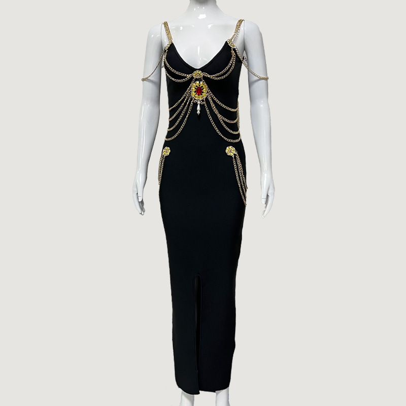 Elegant Women's Bandage Evening Dress For Formal Prom Occasions_voghion.com