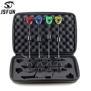 Cross-border European-style carp fishing rod four-color flash hard rod swing tensioner fishing alarm Assembly
