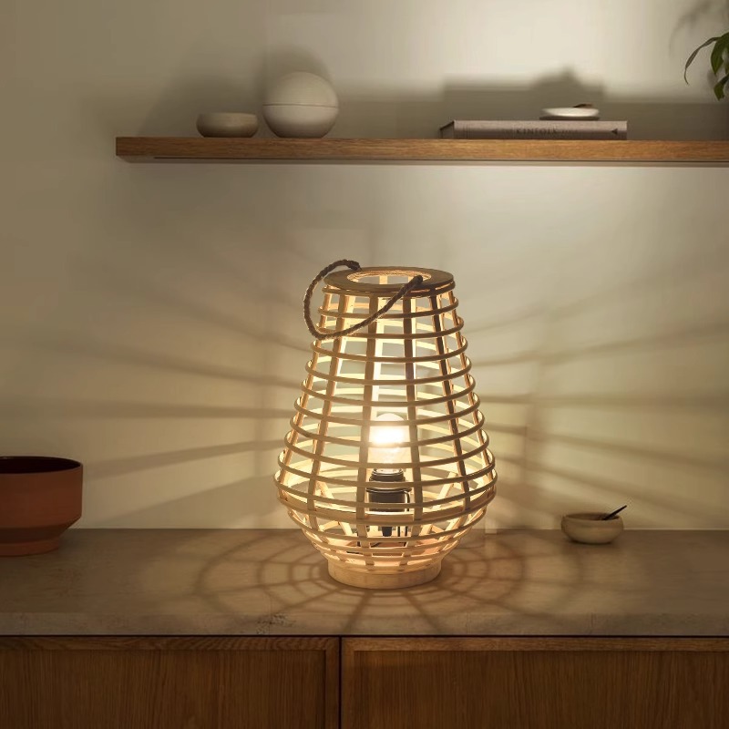 Transfronteriza personalizada de vidano lámpara de viento candelabro tejido a mano sombra de lámpara de piso decoración de patio exterior atmósfera linterna decoración