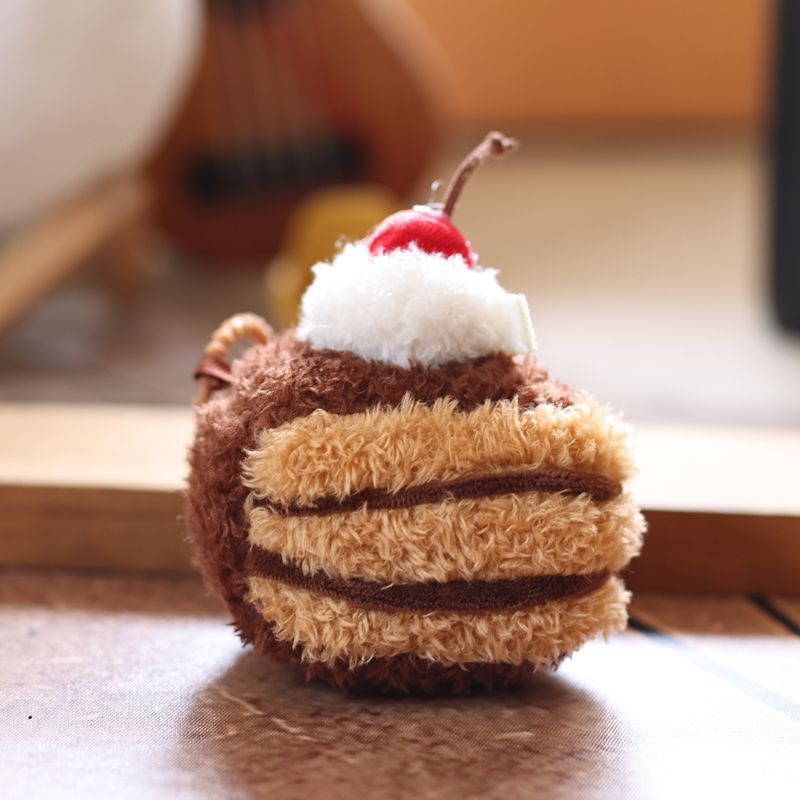 かわいい萌えアフタヌーンティーケーキシリーズのペンダントぬいぐるみのスイーツのバッグに飾られたキーホルダー人形|undefined