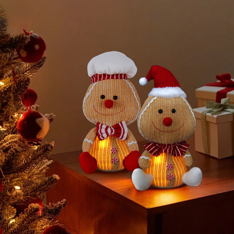 Navidad hombre de pan de jengibre muñeca muñeca juguete festivo dibujos animados muñeca decoración árbol de Navidad accesorios accesorios